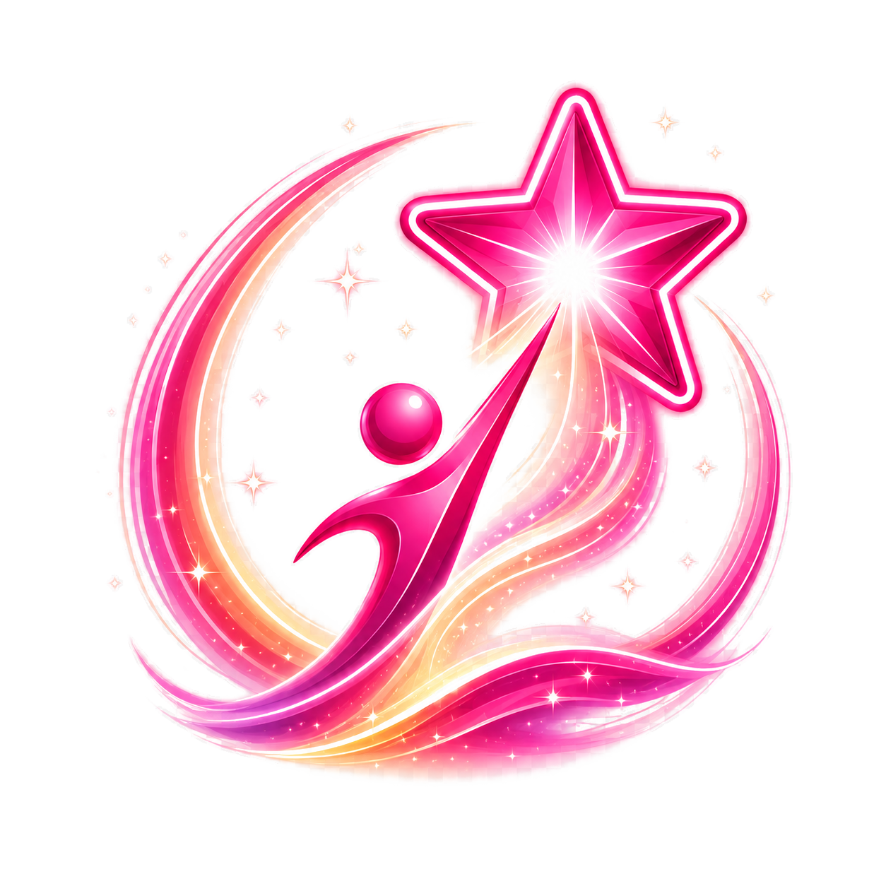 Confidence pillar neon star artwork.