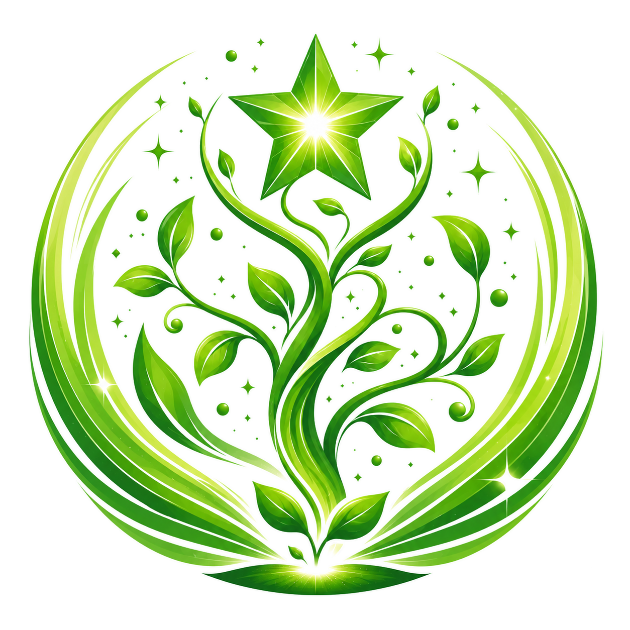 Growth pillar neon star artwork.
