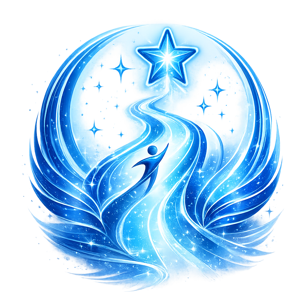 Independence pillar neon star artwork.