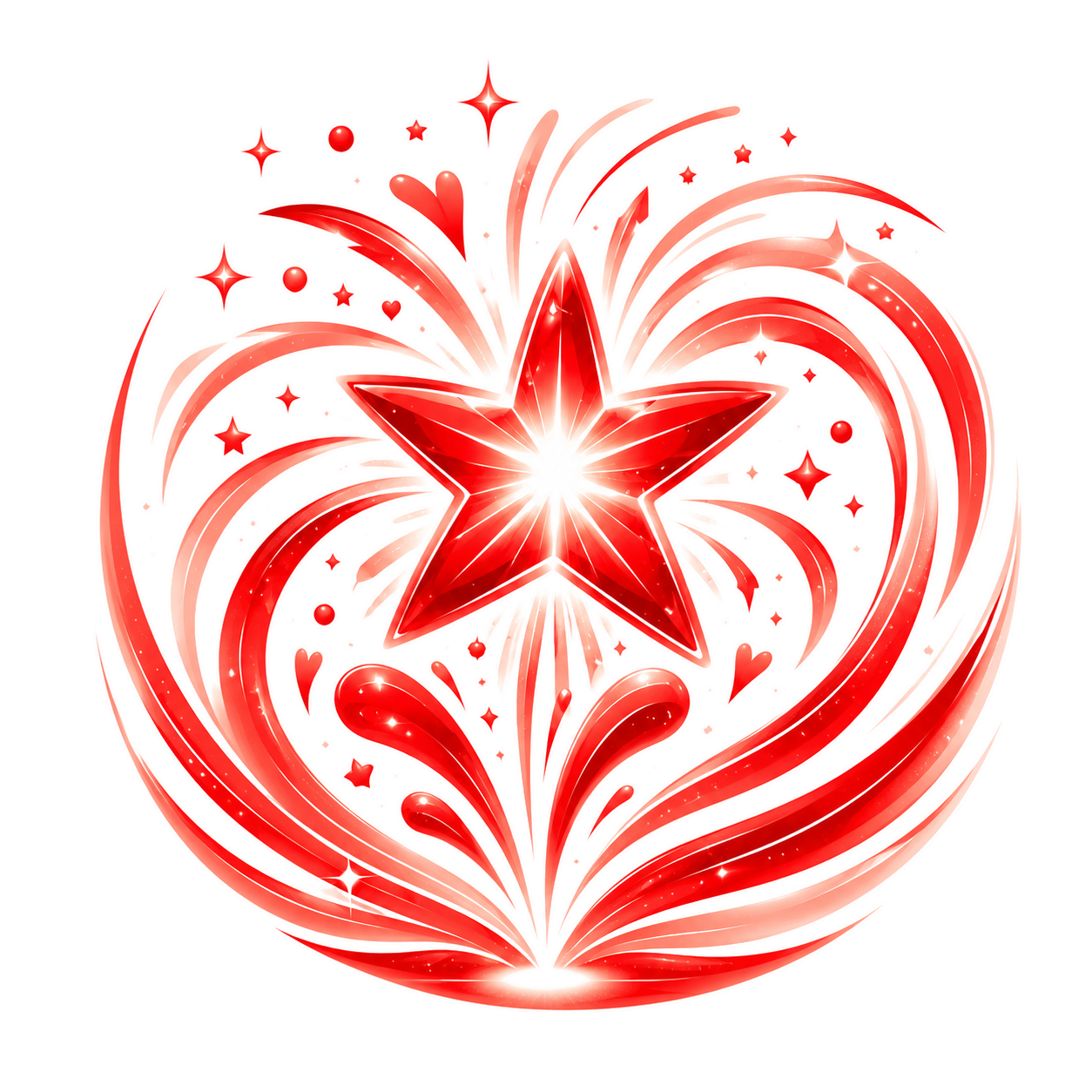 Joy pillar neon star artwork.